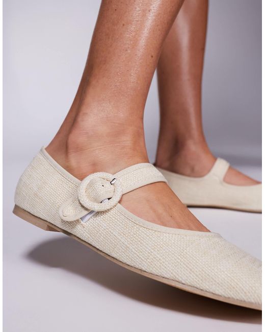 Public Desire Natural Griffin Mary Jane Ballet Flats