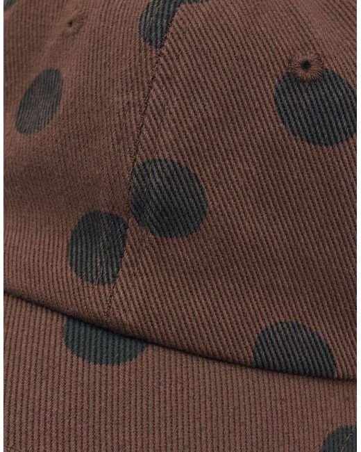 Pull&Bear Brown Chocolate Polka Dot Cap