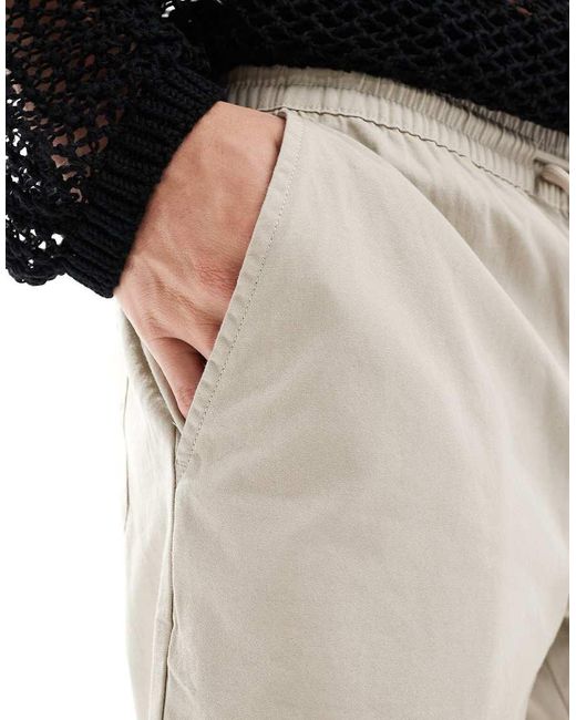Only & Sons Black Pull On Twill Short for men
