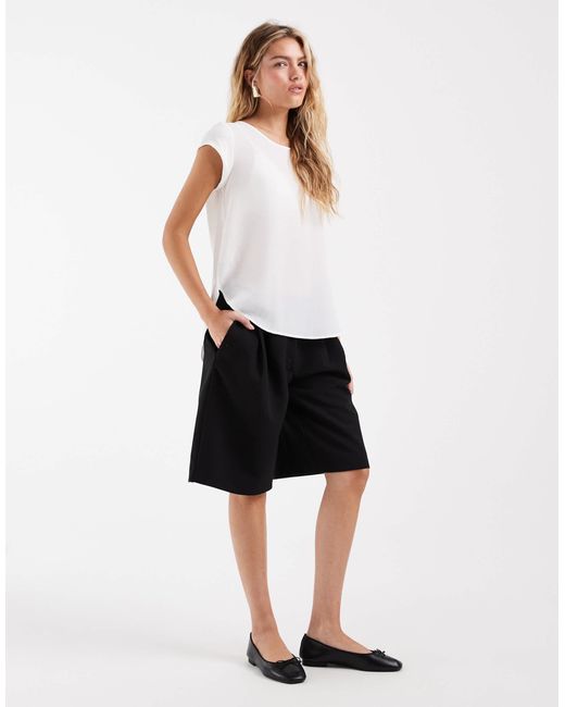 Blouse à fermeture éclair au dos ONLY en coloris White