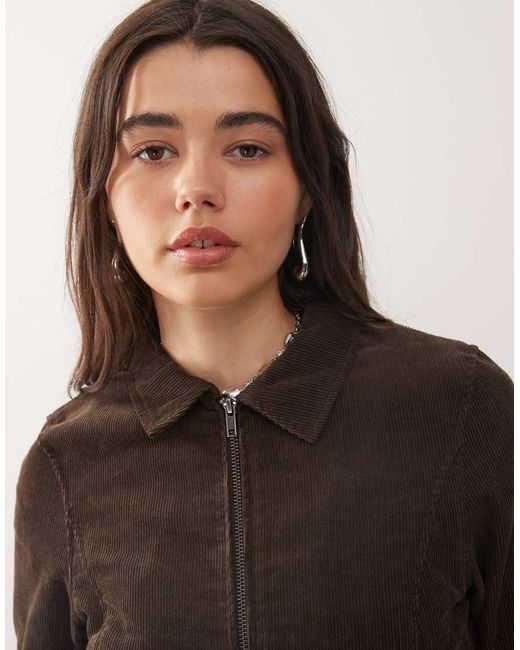 Weekday Black Co-ord Corduroy Fitted Jacket