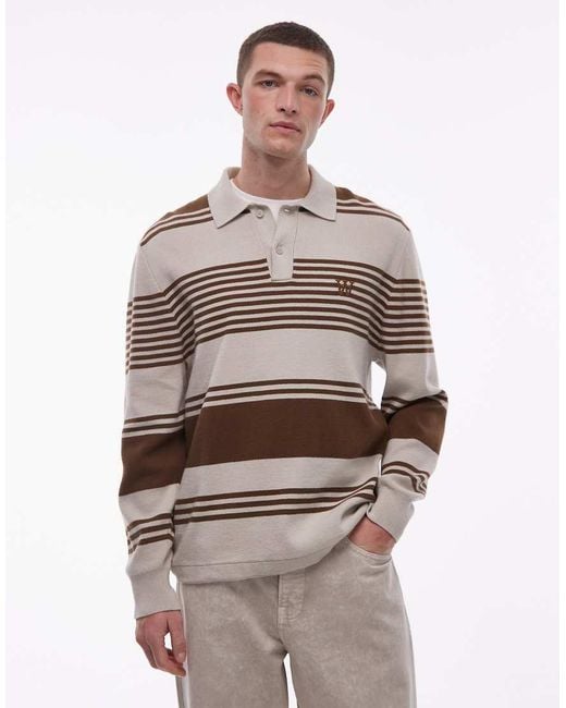DOUBLE A by WOOD WOOD Multicolor 100% Cotton Curt Long Sleeve Polo for men