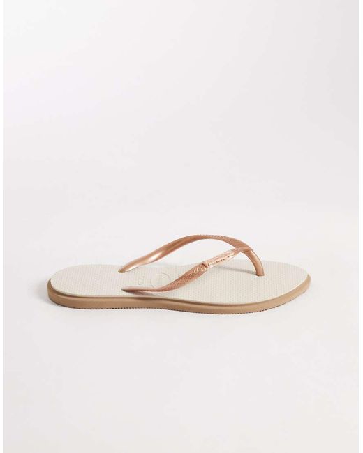 Havaianas Natural Slim Point Flip Flops