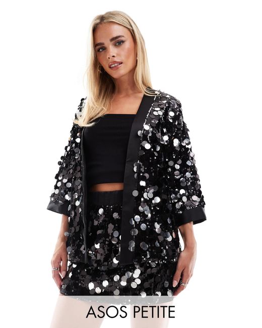 Disco Glamour Sequin Bell Sleeve Kimono