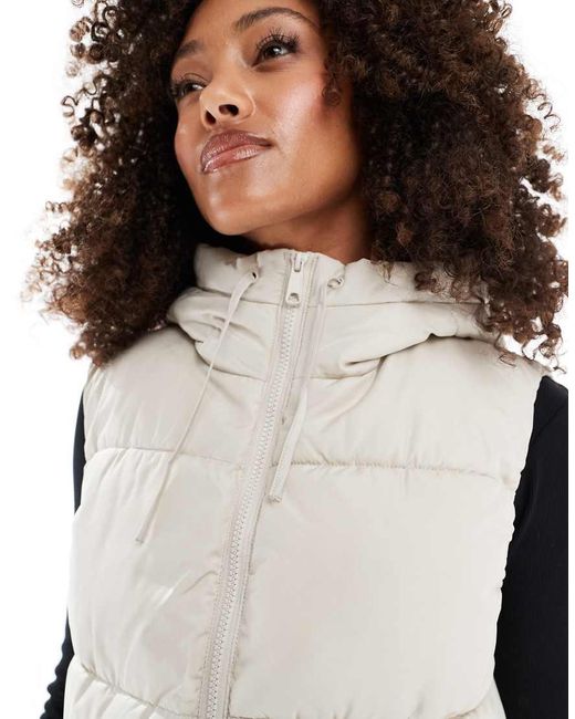 Vero Moda White Padded Longline Gilet