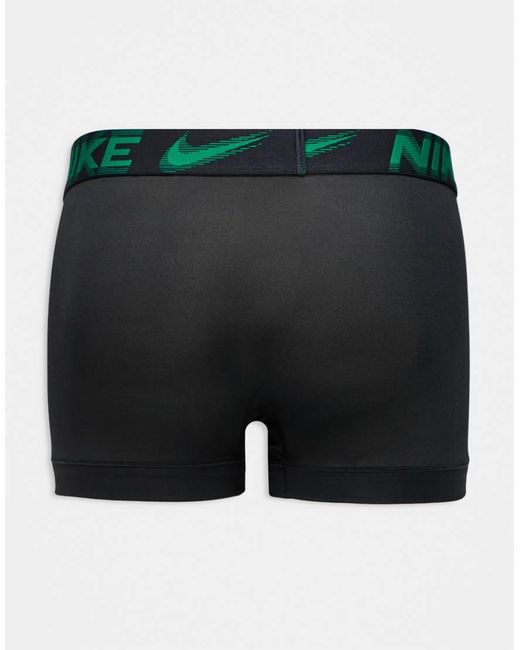 Nike Black Essential Microfibre 3 Pack Trunks for men
