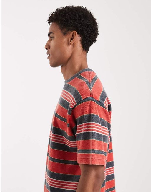 Vans Red Pique Stripe Knit for men