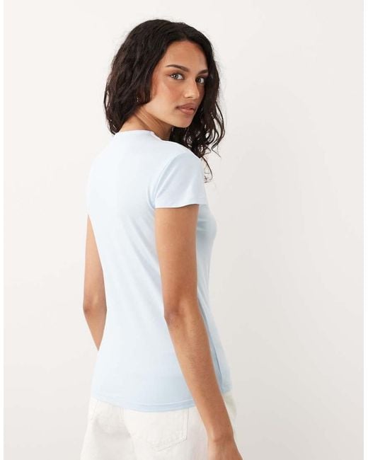 ASOS White Buttoned Keyhole Detail Top With Cap Sleeves