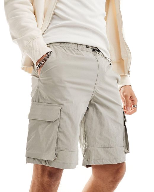 Pantalones cortos gris claro cargo técnicos ADPT de hombre de color Gray