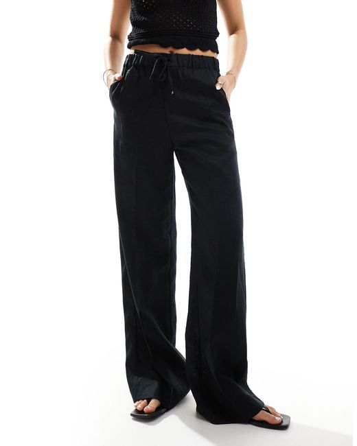 Pantalones s con cordón ajustable Mango de color Black