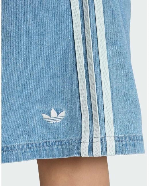 Adidas Originals Blue Lifestyle Denim Chino Shorts Kx1192 for men