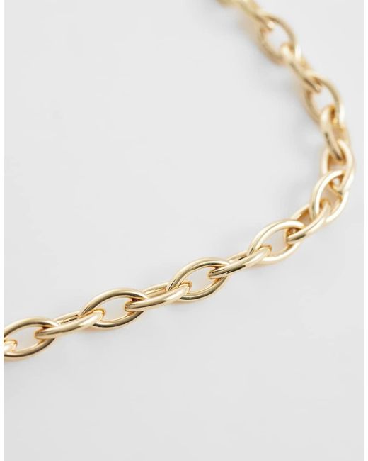 ASOS Metallic Oval Link Chain Necklace for men