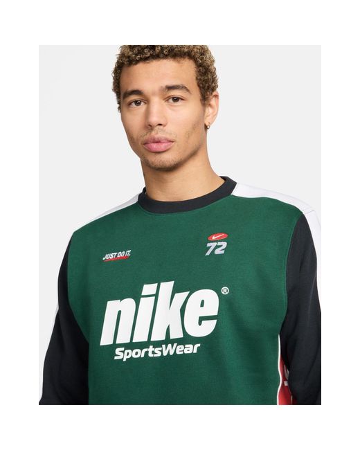 Nike Green Club Circuit Crewneck Sweatshirt for men