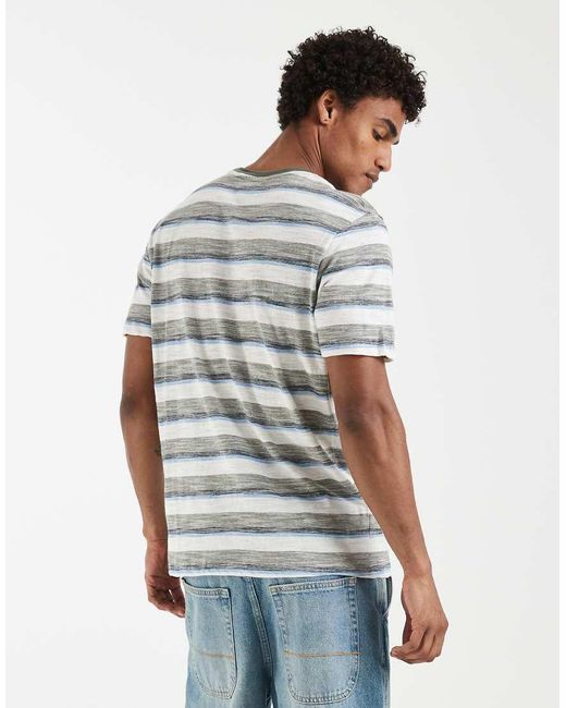 Blend Gray 100% Cotton Regular Fit T-shirt for men