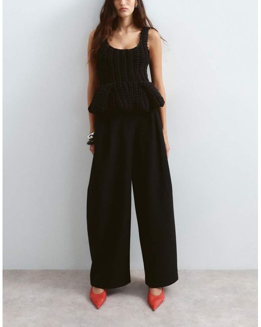 ARRANGE Black Spence Tailored Wool Trouser