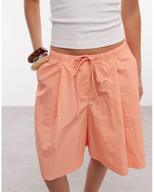 ASOS White Longline Wide Leg Shorts
