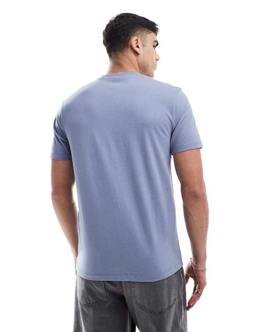 ASOS Basic Regular-Fit T-Shirt in het Blue voor heren