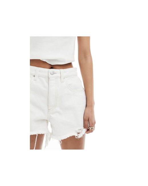 Cotton On Pink Cotton On High Rise Stretch Denim Shorts