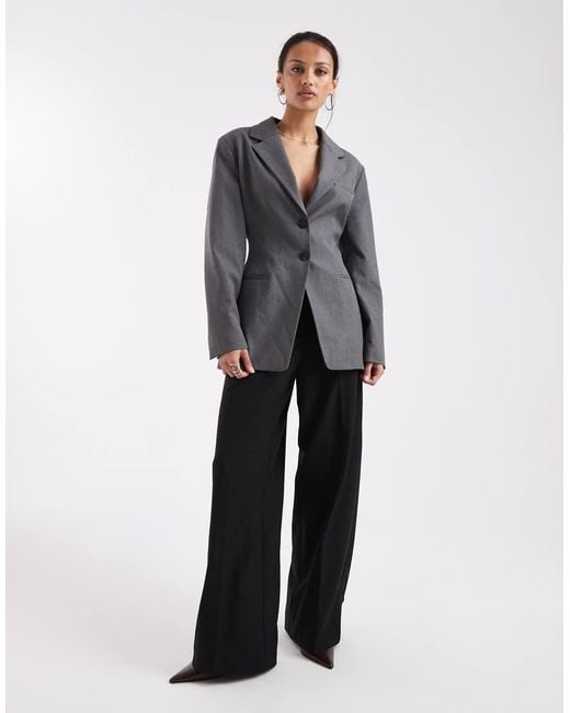 ASOS Gray Cinch Blazer
