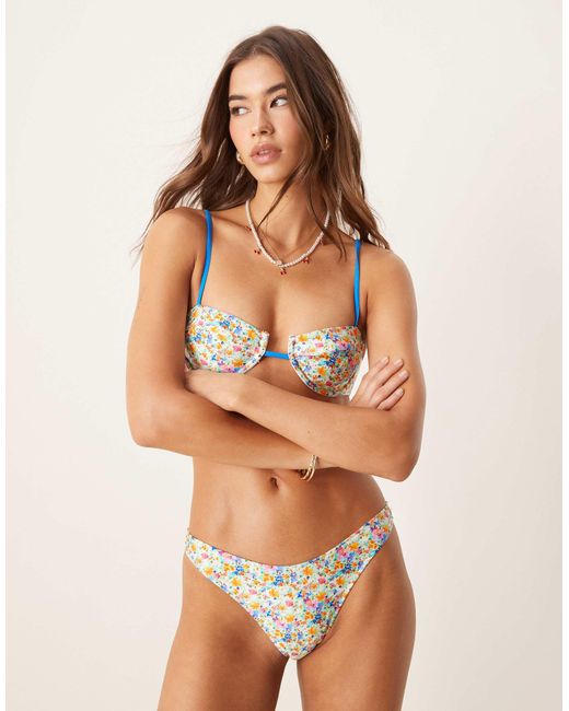 Bright Swimwear Brown Bright Swim Lola Botanica Underwire Bikini Top