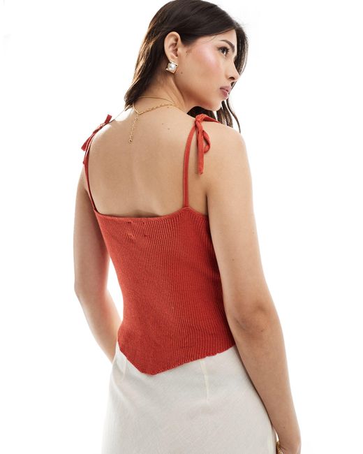 ASOS Red – camisole-oberteil aus rippstrick