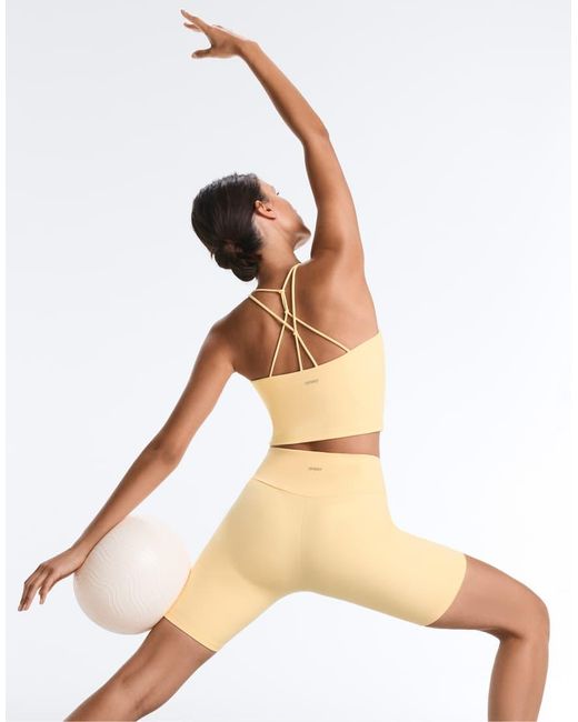 Oysho Natural Comfortlux Crossover Strap Tank Top