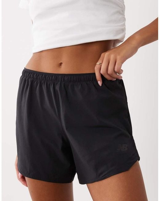 New Balance White Rc Essential Short 5"