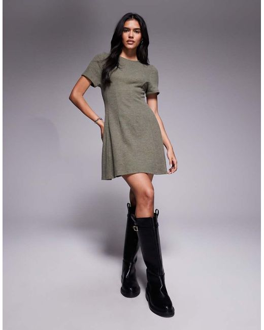 ASOS Gray Supersoft Seam Detail Mini Dress