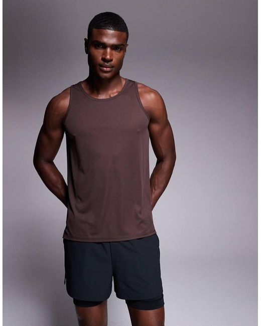 4505 Purple Quick Dry Technical Mesh Relaxed Fit Running Vest for men