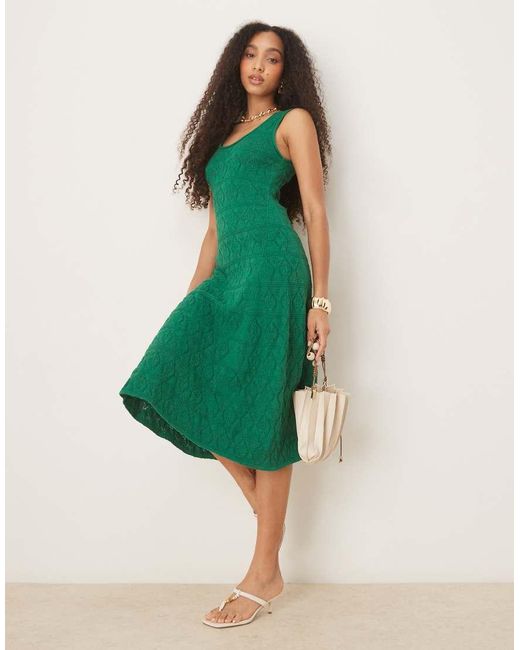 Nobody's Child Midi Tankjurk Met Pointelle in het Green