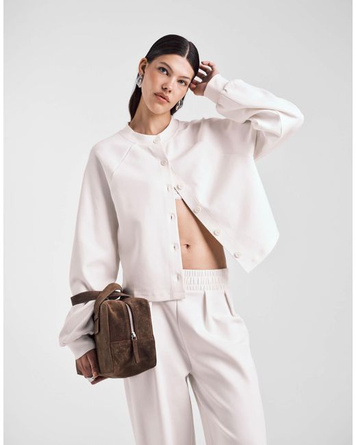 ASOS Natural Interlock Cardigan