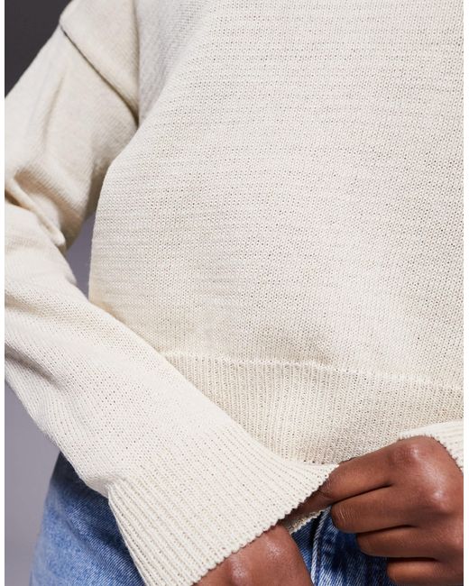 ASOS Blue – schulterfreier strickpullover