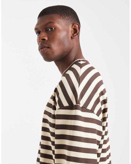 Redefined Rebel Multicolor Boxy Striped Sweatshirt for men
