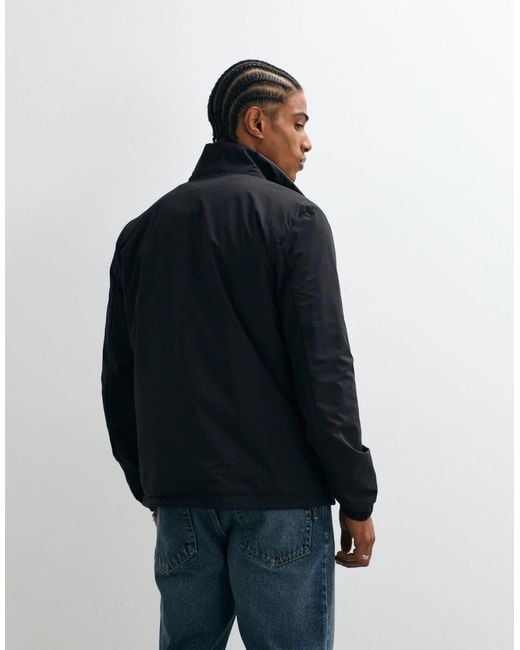 Mango Blue Padded High Neck Jacket for men
