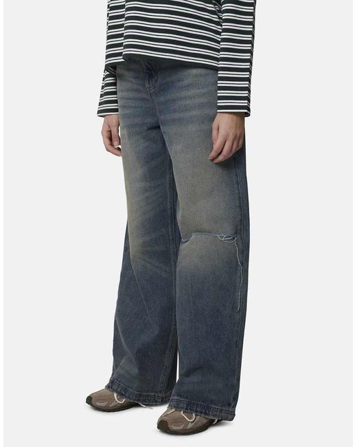 Good For Nothing Blue Baggy Fit Ripped Denim Jean