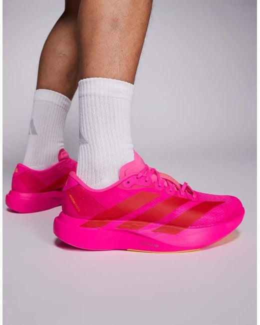 Adidas Originals Pink Adidas Running Adizero Evo Sl Trainers for men