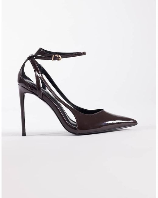 Public Desire White Allegedly Pointed Toe Heeled Pumps