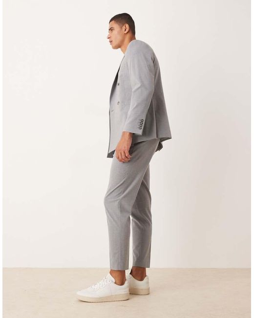 ASOS Gray Tapered Suit Trousers for men