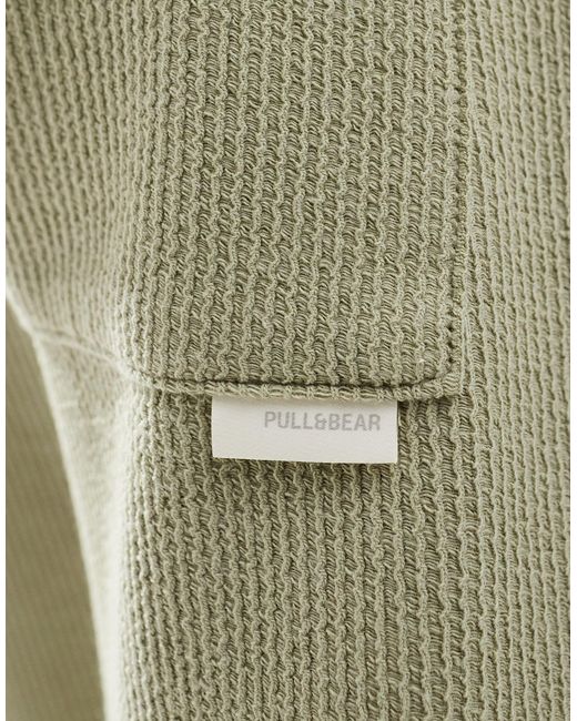Pull&Bear Metallic Textured Co-ord Trouser for men
