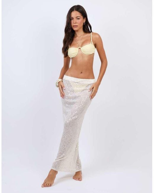 SIMMI Yellow Underwire Bikini Top