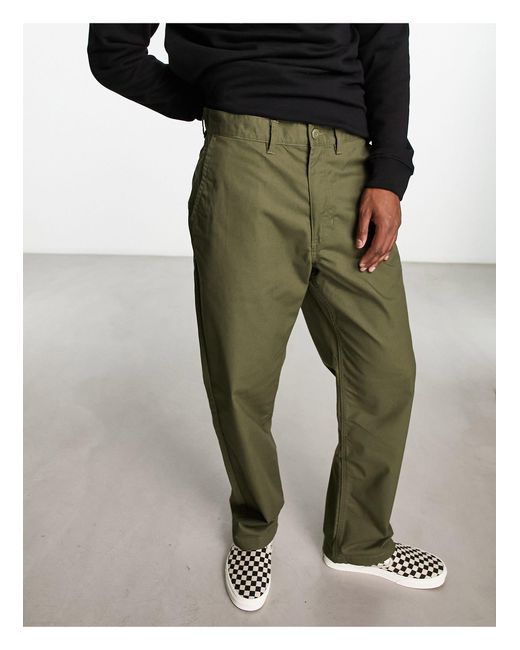 Authentic - pantalon chino large - vert Vans pour homme en coloris Brown