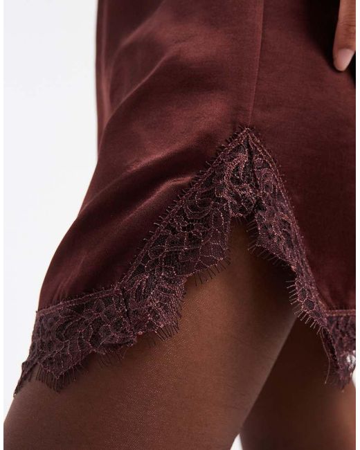 Miss Selfridge Red Scallop Edge Mini Skirt Co-ord