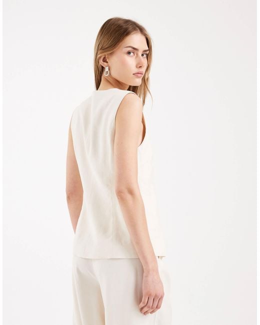 ONLY White Tailored Vest