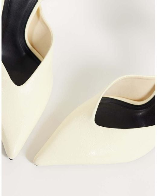ASOS White Pannie High Heeled Court Shoes