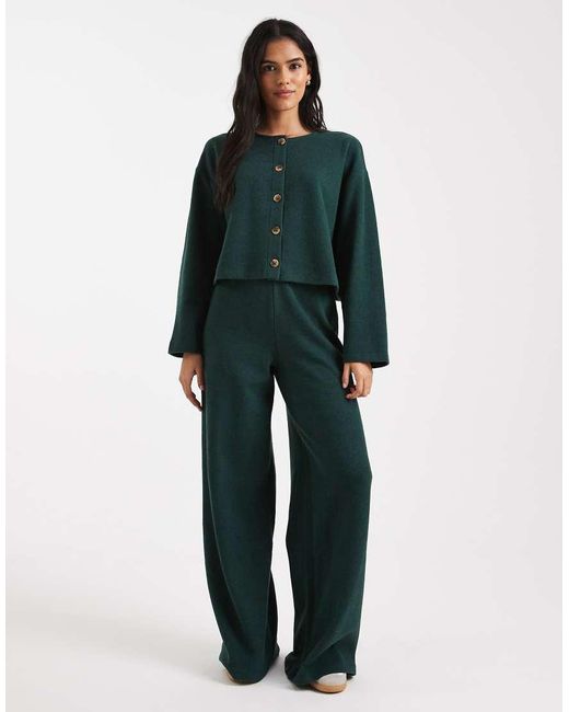 Miss Selfridge Green Soft Rib Cardigan
