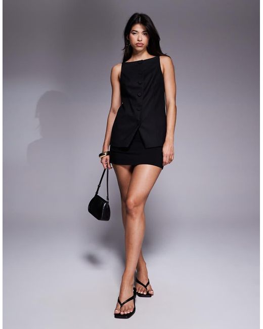 River Island Gilet Met Vierkante Hals in het Blue