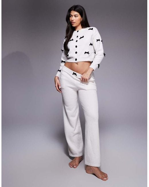 River Island Purple Cardigan And Trouser Set