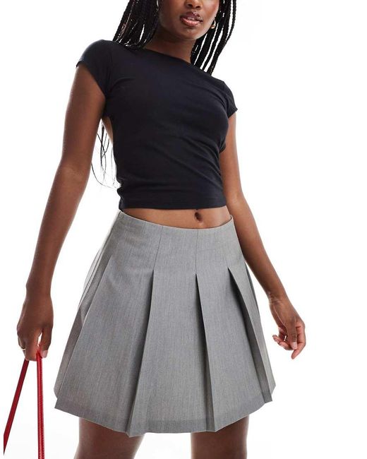 ASOS Tailored Pleated Mini Skirt in Black Lyst UK
