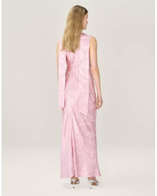 OMNES Pink Accessories Scarlett Floral Jacquard Occassion Neck Scarf