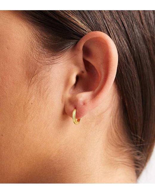 Kingsley Ryan Brown 10Mm Plated Twisted Hoop Earrings